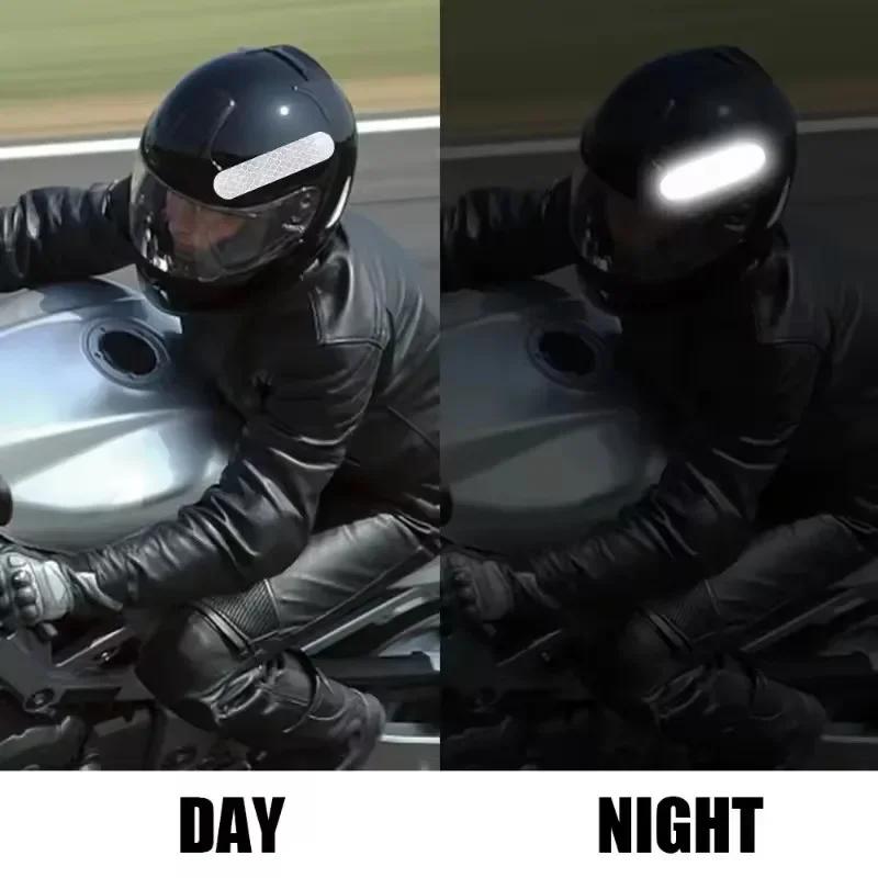 80-10PC Universal Safety Warning Reflective Stickers for Car Helmet Reflect All Light Sources Motorcycle Helmet Stickers for Car