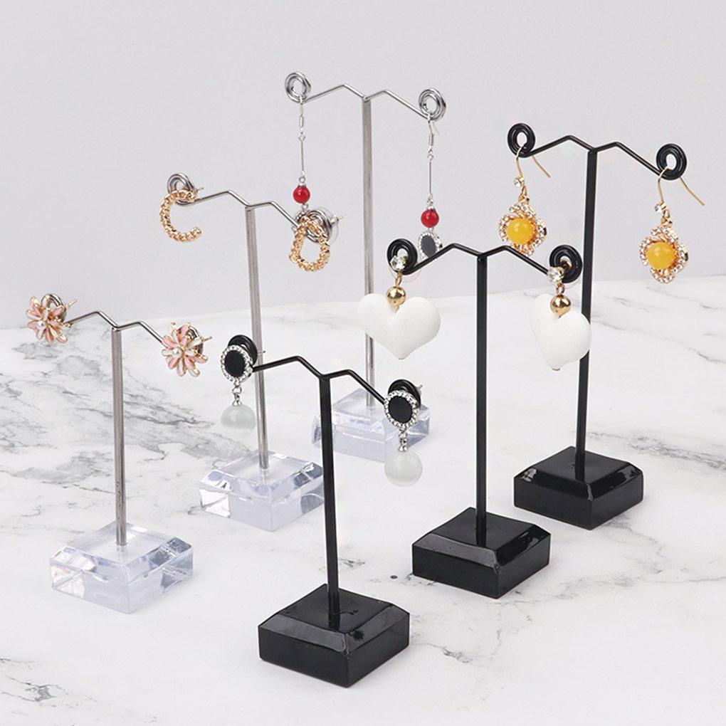 Hoop Hanger Stud Earring Metal Arcrylic Jewelry Organizer Girls Women Rack Convenient Display Stand Holder Container