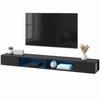 Wall Mounted TV Stand with RGB LED Lights, Floating Entertainment Centre for 75 Inch TV, Black