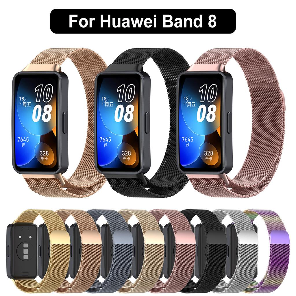 Strap For Huawei Band 8 Smartwatch Magnetic correa Wristband Metal Mlianese Loop belt Bracelet Accessories Huawei Band 8 9 strap