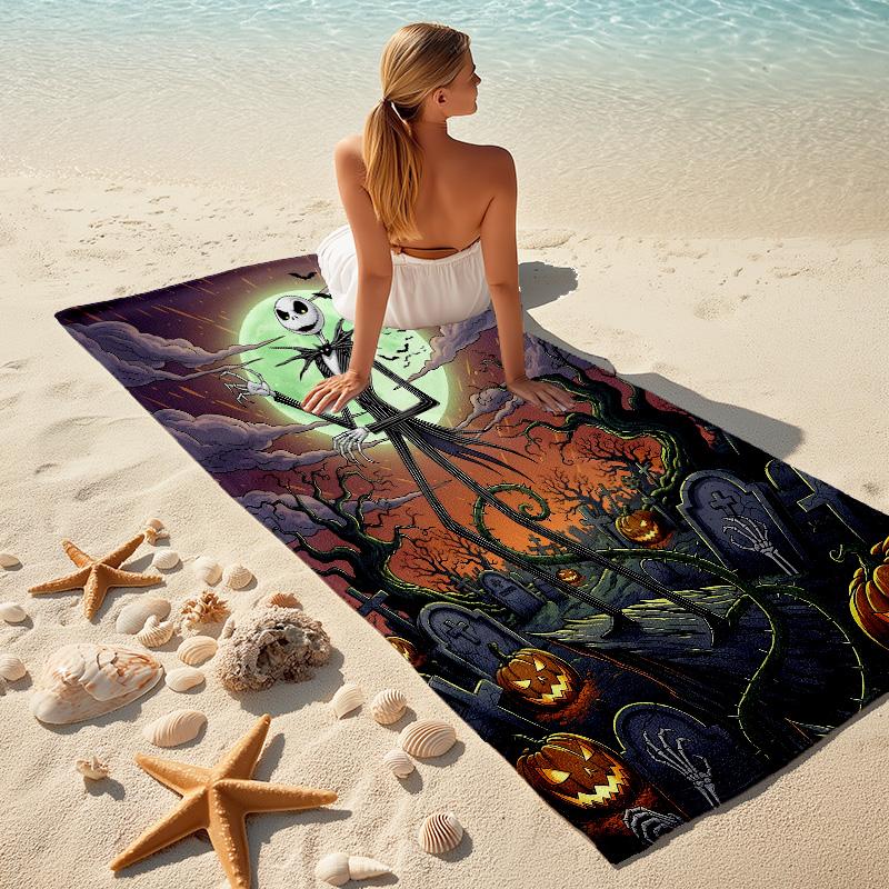 1pc Nightmare Before Christmas Microfiber Beach Towels Quick Dry Towel Sand Beach Towels Pool for Travel Swim Pool. S7290136