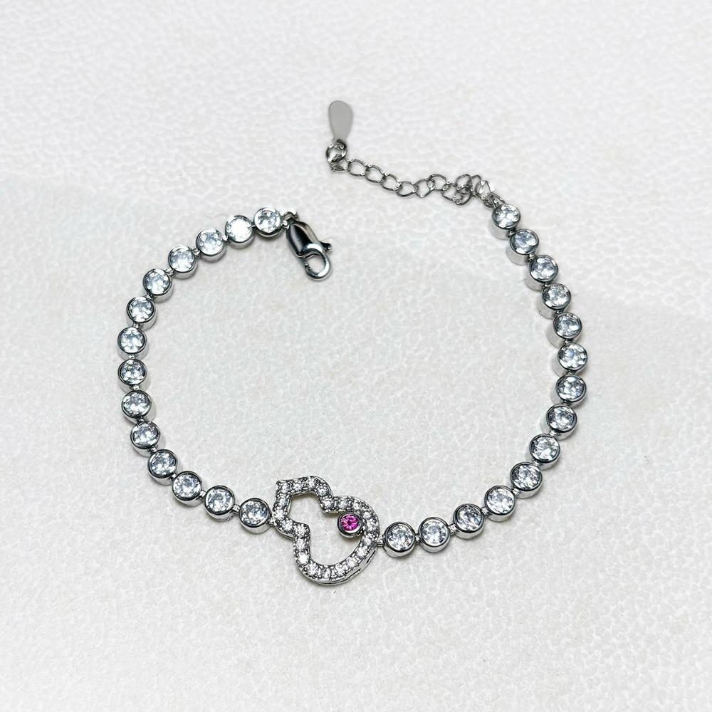 

Elegant Gourd Bubble Bracelet for Women Luxurious Fashion Jewelry with Row Diamonds