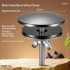 Stainless Steel Sink Hole Seal Kitchen Accessory Black Silver M6 Faucet Hole Cover Easy to Install for Kitchen Sink Quick Repair