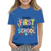 Children's Casual and Fashionable Round-Neck Printed Short-Sleeve Top for Back-to-School