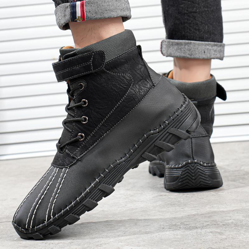 Men Boots High Quality Men's Motorcycle Boots Outdoor Men's Boots Hiking Shoes Fashion Sneakers