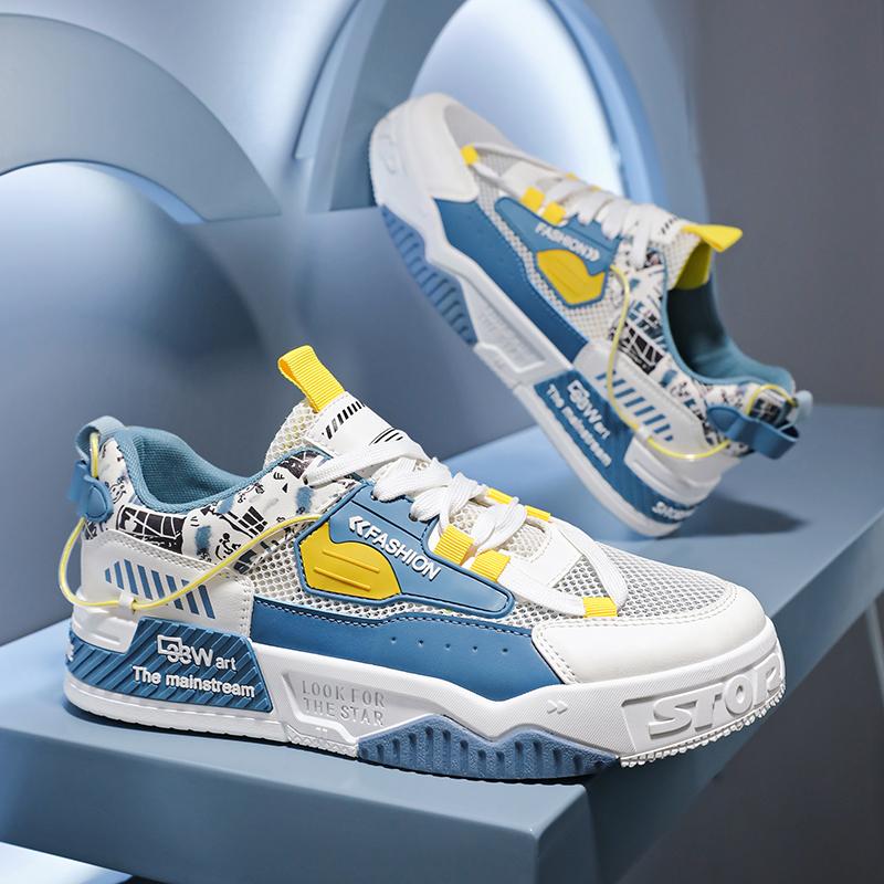 Men's Fashion Casual Low Top Skateboarding Shoes Boys Comfortable Sneakers Male Students Trending Soft Sole Classic Breathable Gym Non-slip