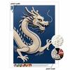 DIY Pearl Diamond Art Painting Kits for Adult and Beginners,Majestic Dragon Sparkling Painting Craft Home Wall Decor Handmade Gift