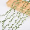 10/20M Green Silk Leaf-Shaped Handmake Artificial Leaves Faux Vines Bathroom Decorative Diy Wreath Accessories Home Decoreation