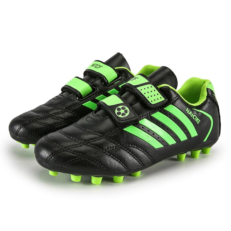 Jungen Fußballschuhe Rutschfest Verschleißfest Klettverschluss Outdoor Fußballschuhe Training Kinderschuhe