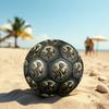 Prehistoric Dinosaur Artwork Round Football Size 5 Adult Ball Suitable for Training Matches and Outdoor Team.