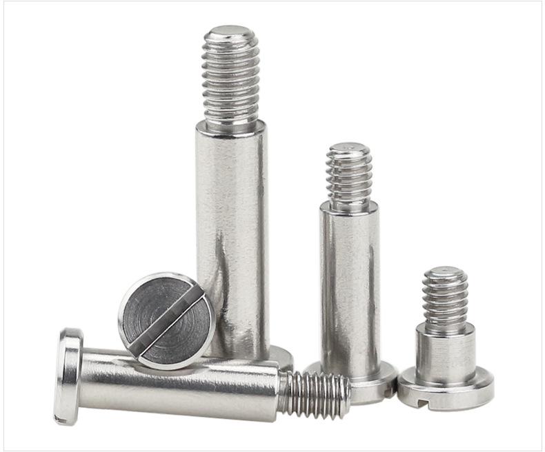 M6 D6D8 Stainless Steel Slotted Plug Screw, Half-Thread, Smooth Shank, Shoulder Limit Bolt