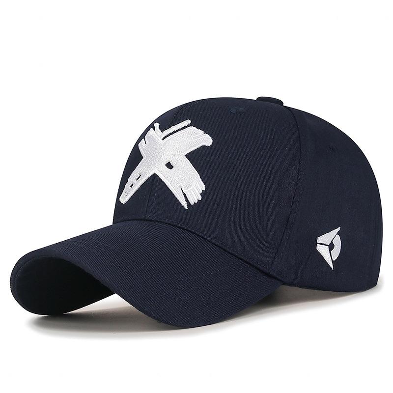 

Бейсболка весна осень мужчины женщины солнцезащитный козырек вышитые буквы кепка темно-синий