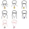 Sweet And Cool Exaggerated Big Love Pendant Necklace, Simple Adjustable Flannel Wax Line Chocke