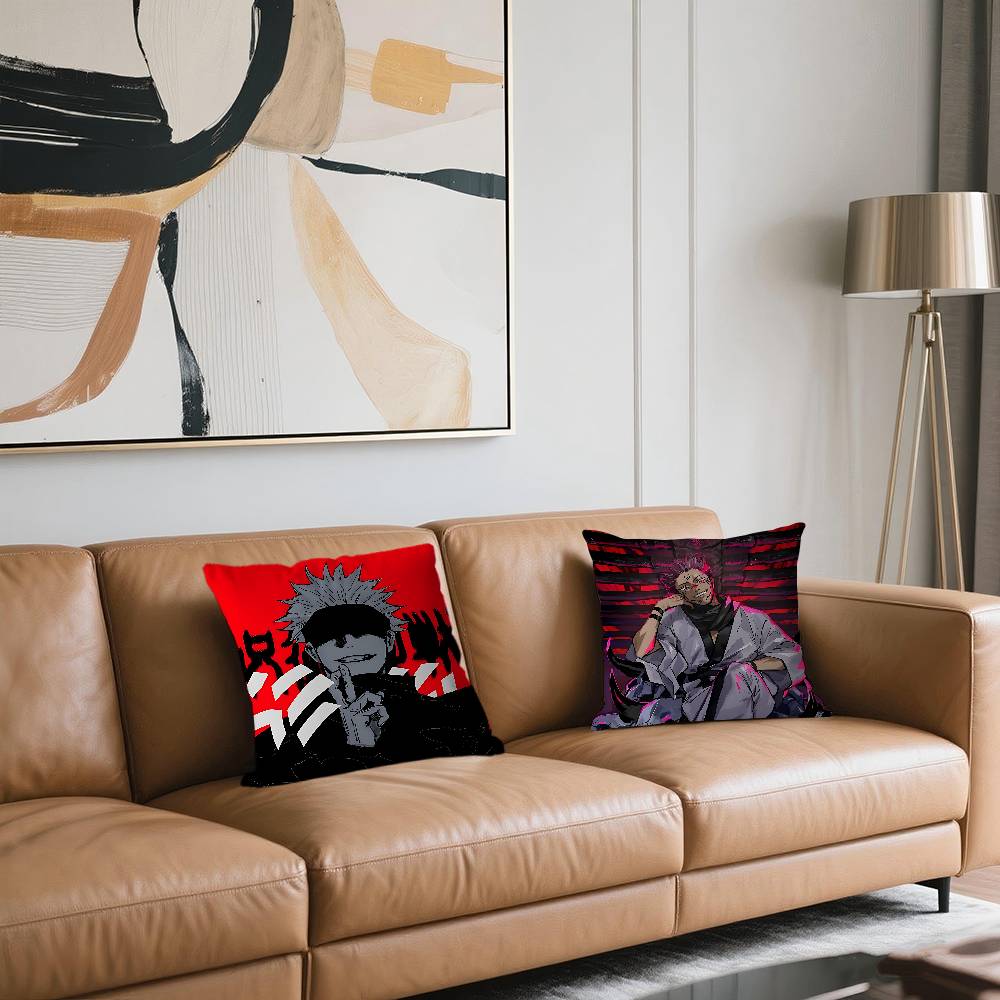 J-Jujutsu Kaisen Characters Yuji Pillow Gifts Home Office Furnishings Bedroom Sofa Car Cushion Cover Case 45x45cm