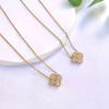 Clover Iced Out Zircon Anti Non Tarnish Free Stainless Steel Waterproof Fashion Jewelry Bracelets Necklaces Earrings Ringfs Set
