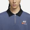 Nike Sportswear Trend Logo Embroidered Half-Zip Polo Long Sleeve T-Shirt Men Tops Phantom-Blue DX6754-491
