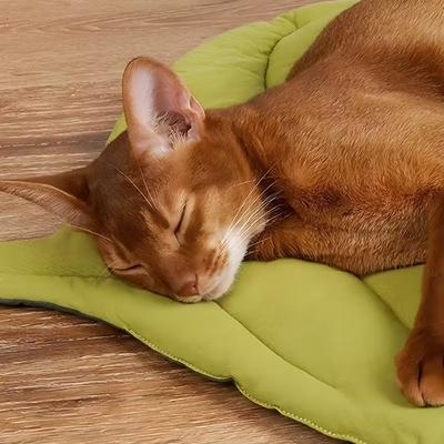 1/2 st Bladformad Katthängmatta och Husdjursmatta Mjuk Tvättbar Vändbar Halkfri Kudde för Katter och Hundar Inomhus Resa Camping Husdjurssäng