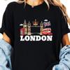 London England Travel Souvenir T-Shirt Women Men Big Ben Tower Bridge Red Bus Graphic Tee Summer Short Sleeve Casual Fashion Top
