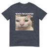 Wait Im Goated Cat Silly Funny Cat Meme Unisex Unisex Graphic Tshirt