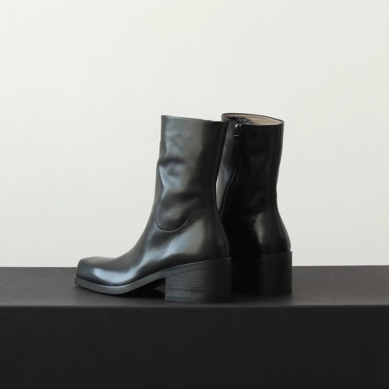 Niche Thick Heel Medium Tube Knight Boots Women's Pile Short Boots Thin Boots High Heel Martin Boots Small Ankle Boots