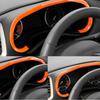 For Jeep Renegade 15-2023 Glossy Orange Dash Speedometer Odometer Frame Trim