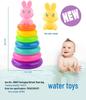 Rainbow Ring Toss Duck Stacking Game - Educational Toy for Kids 0-3