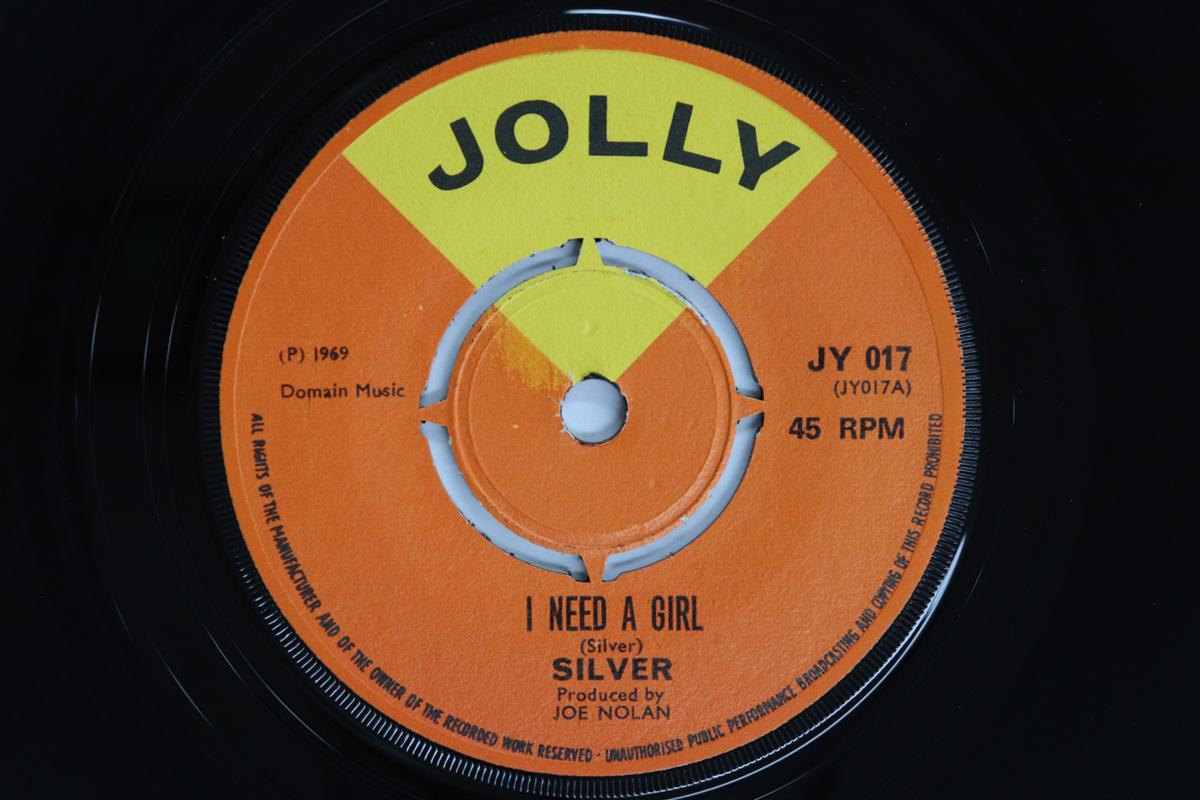 

7inch Record SILVER I Need A Girl Lost And Found JY017 JOLLY 1969 UK Reggae Ska Dub Used