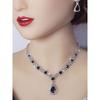 Bridal Jewelry Women's Suit Cross-Border Fashion Crystal Water Drop Necklace Two-Piece Earrings Set Wedding Evening Dress Accessories