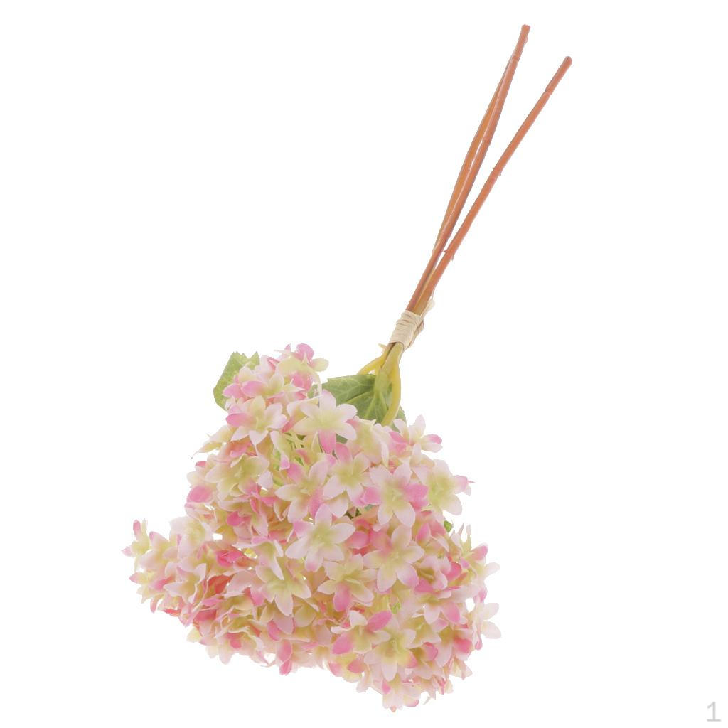 

Artificial Hydrangea Silk Centerpieces and Arrangement Flowers Pink and Green