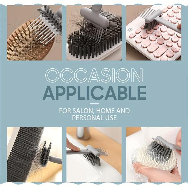 1 Pcs Hair Brush Cleaning Tool 2-In-1 Comb Cleaning Brush Comb Cleaner Brush Mini Hair Brush Remover for Removing Hair Dust Home and Salon Use
