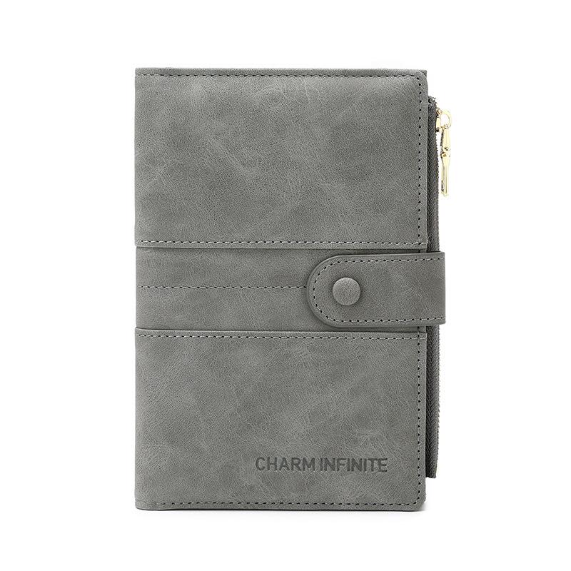 Multifunctional RFID Anti-theft Passport Holder with Zipper and Buckle