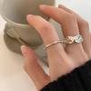 BF CLUB Silver Color Unique Star Sone Ring For Women Jewelry Finger Open Vintage Handmade Ring Allergy For Party Birthday Gift