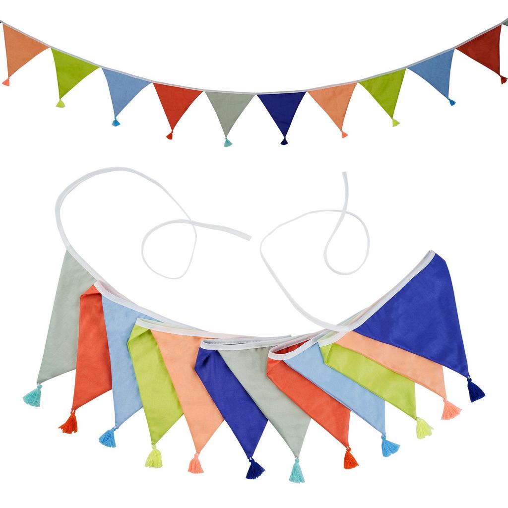 Nordic Cotton Tassel Triangle Bunting for Weddings, Photos, and Kindergartens