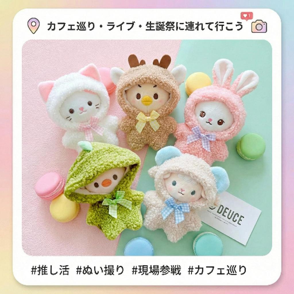 Plush Fluffy Kigurumi Perfect for Oshi Oshi Otaku Idol [Queen-b] Clothes, 10cm, Animal, Cute, Ribbon, Small, Costume, Oshi-Katsu, Plushies, Goods,