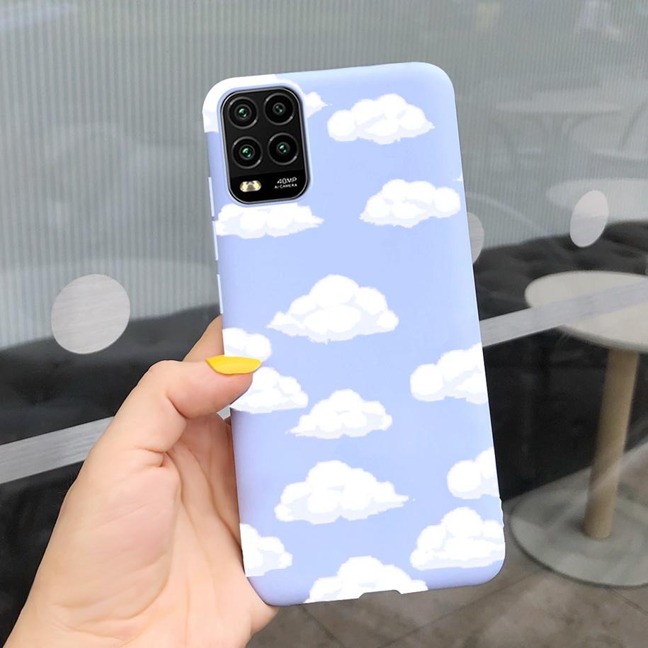 For Xiaomi Mi 10 Lite 5G Case Cute Cartoon Cow Soft-Touch Silicone Bag Back Cover For Xiomi Mi 10 Lite 5G Protector Bumper Funda