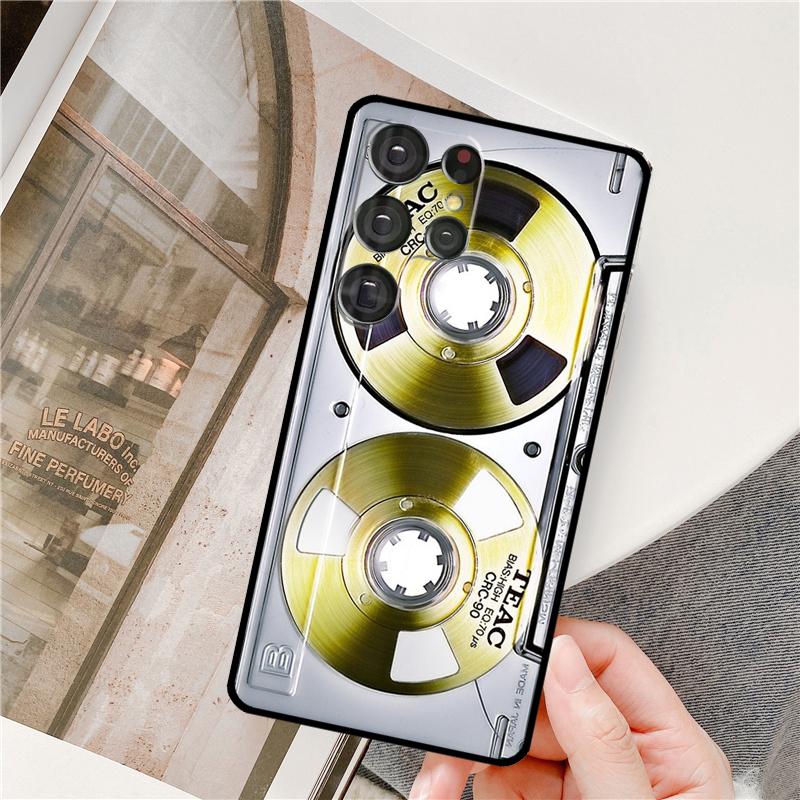 Retro-Kassettenband-Handyhülle Für Samsung Galaxy S25 Ultra S9 S10 S20 S21 S22 S23 S24 Plus S24 FE Bumper-Abdeckung