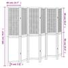 Vidaxl Room Divider, 6-Panel, White, Solid Paulownia Wood