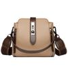Shoulder Bag Women's Summer New Trendy Fashion Versatile Soft Leather Bucket Bag Multi-layer Large-capacity Portable Messenger Bag