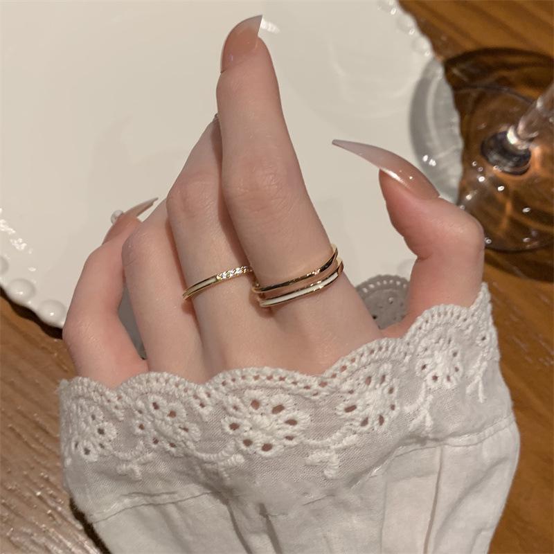 Women's Zircon Open Ring: Cold Style, Unique Luxury, Light Fashion