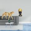 Gold Cheetah Animal Sculpture Table Centerpiece African Woman Statue Tabletop Ornament Resin