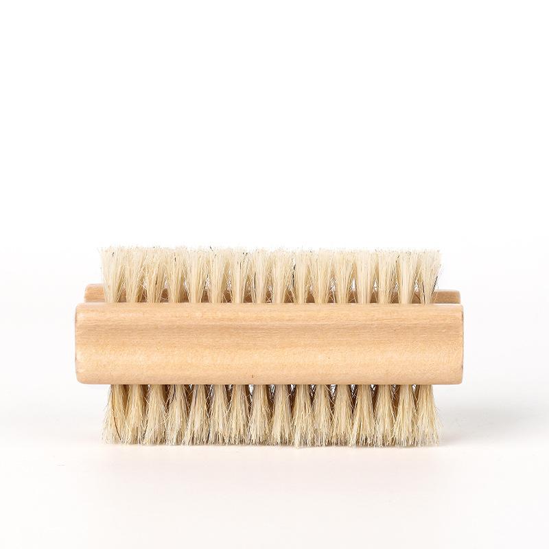 Nail Brush Double Sided Wood Handle Soft Bristle For Manicure Pedicure Dust Clean Nail Care Tool Salon Beauty Accessory