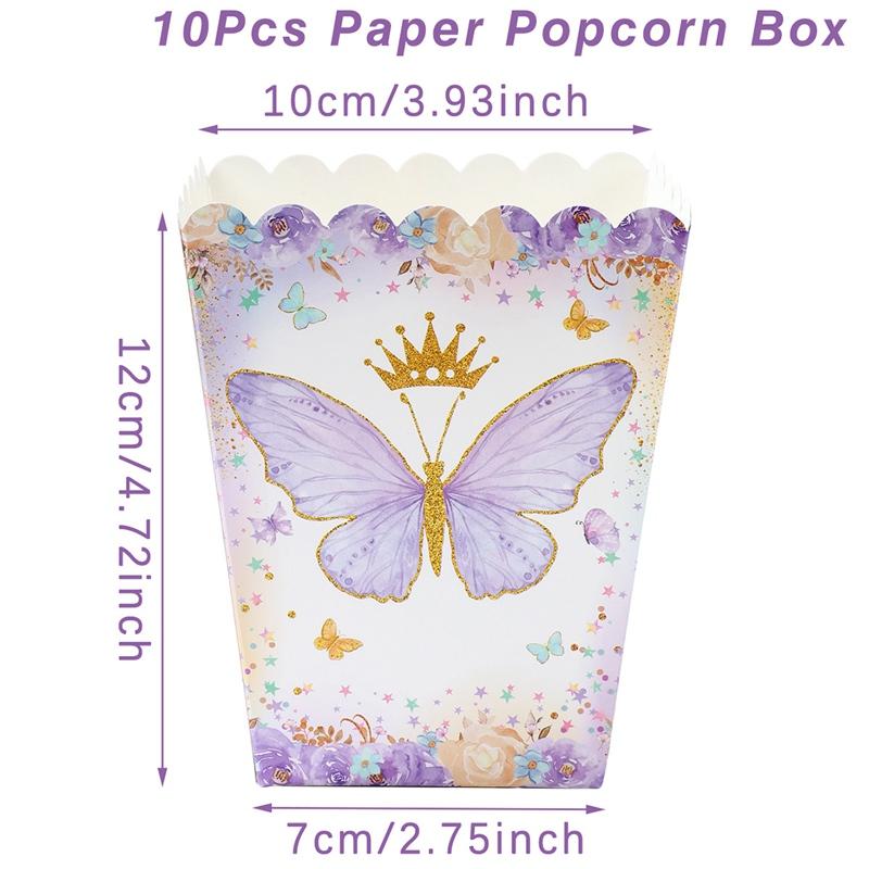 Butterfly Candy Gift Box Pink Purple Butterfly Birthday Party Decorations Kids Wedding Supplies Baby Shower Cookie Biscuit Box