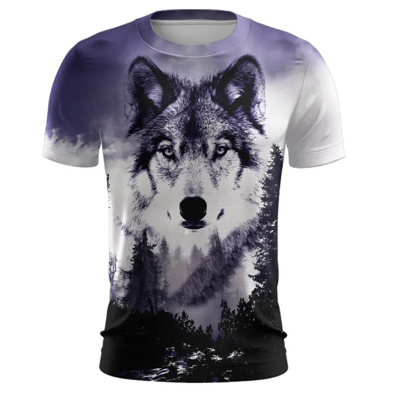 Short Sleeved 3D Trend Digital Printed Fashion T-shirt Plus Men's Short Sleeved T-shirt