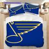 St. Louis Blues Pattern Bedding Quilt Set Quilt Cover Pillowcase Home Decoration Birthday Gift (1 * duvet cover + 2 * pillowcase, without core)