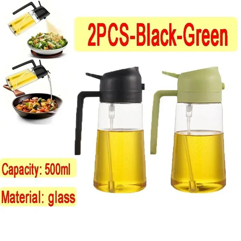 Oil Spray Spray Kitchen Glass Oil Spray Bottle 500ml Olive Oil Sprayer Camping BBQ Kitchen Baking BBQ Picnic Kitchen Tools