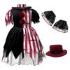 Children's Halloween Costume Female Circus Thriller Suit Clown Costume Masquerade Show Costume