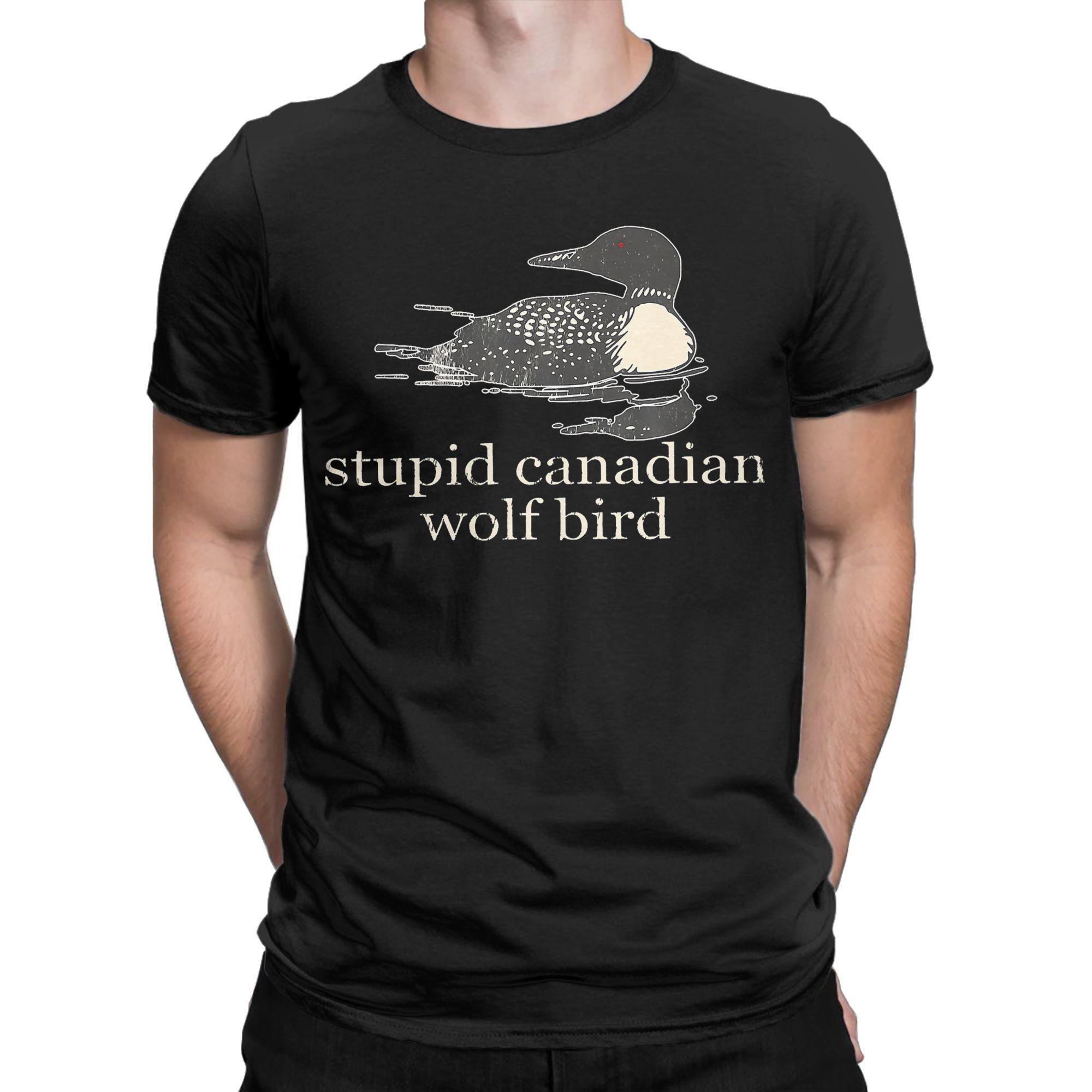 

Men s Stupid Canadian Wolf Bird Funny Loon Humor T Shirt Heated Rivalry Cotton Clothes Short Sleeve Crew Neck Tee Shirt T-Shi... S разноцветный