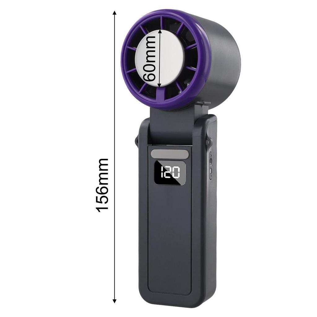 Adjustable Speed Cooling Fan Compact Design Adjustable Speeds 120 Speed Adjustment 3600mAh Battery 8 M s Airflow