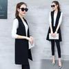 Elegante Anzug Weste Frauen Frühling Herbst Ärmellose Lange Weste Jacke Blazer Weste Mantel Frauen Weste
