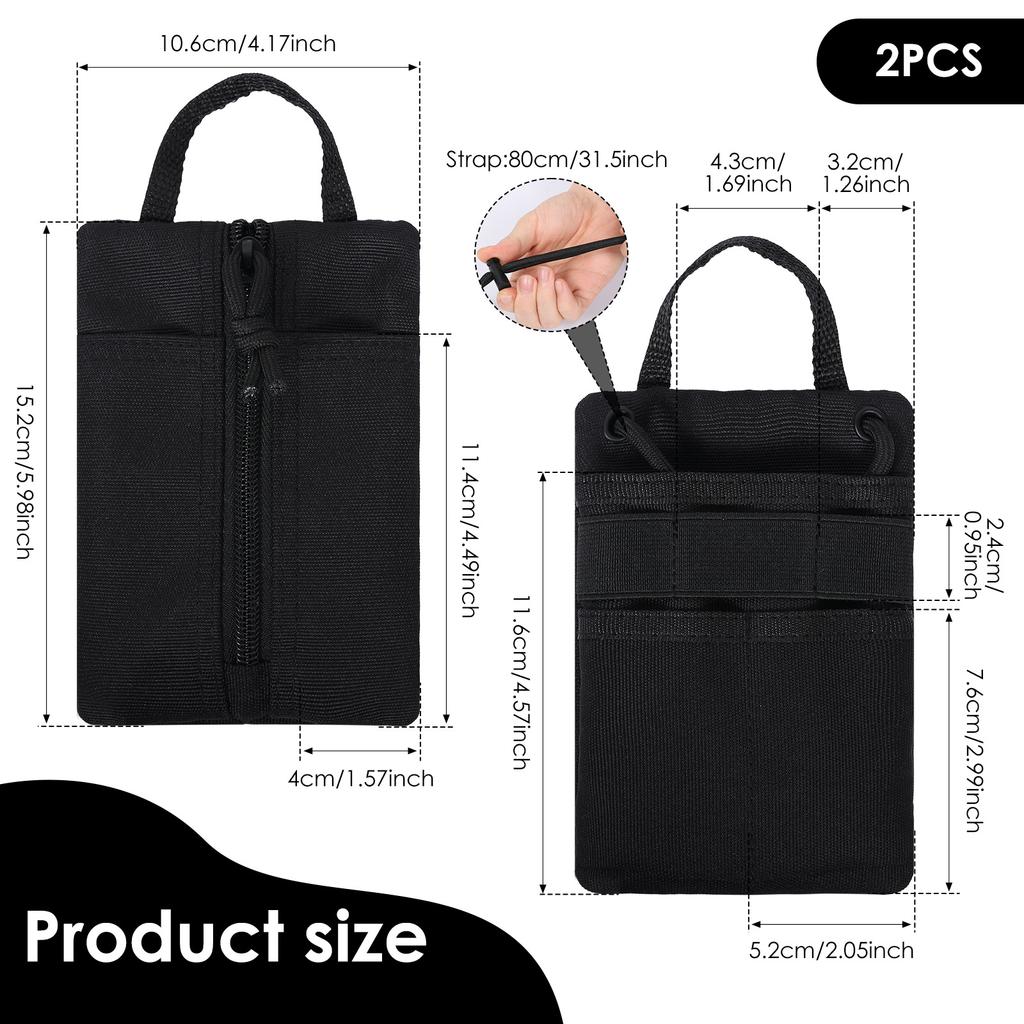 2 Pcs Tactical EDC Pouch Pocket Organizer Tool Bag Multifunctional Wallet Outdoor Sports Camping Hiking Storage Bag